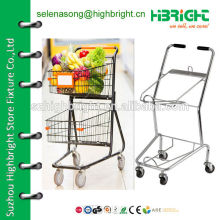 two baskets holder shopping trolley